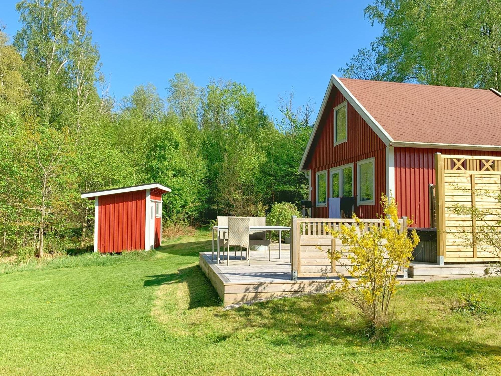 The Blomsholm Cabin - Load Your Electric Car สตรอมสตัด ภายนอก รูปภาพ